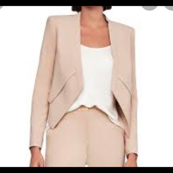 BCBG Blazer black cropped collarless. - Picture 9 of 10